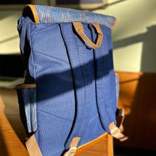 Load image into Gallery viewer, Cotton Canvas Drawstring Flap Backpack With Vegan Bottom
