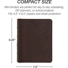 Load image into Gallery viewer, 2025 Mini Zipper 3-Ring Binder Appointment Book (Paper size 5.5x8.5)
